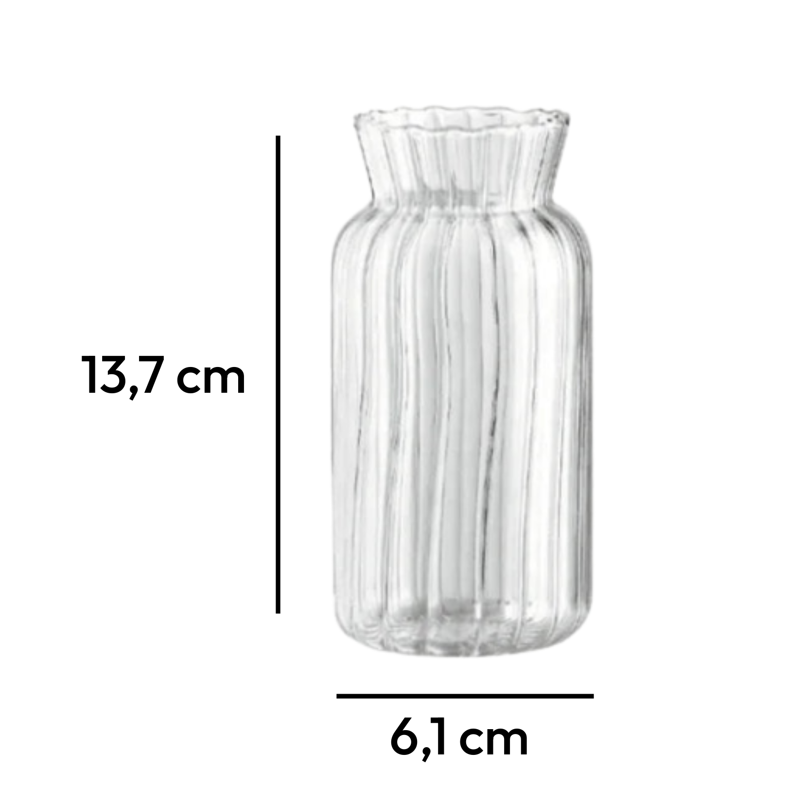 Florero Crystal Reed · Vidrio transparente