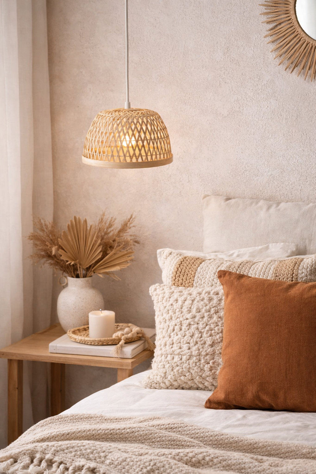 Pantalla Bamboo Glow · tejida en bambú