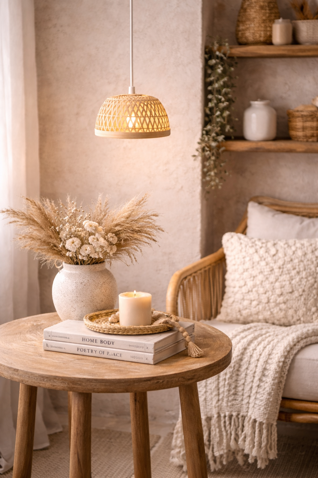 Pantalla Bamboo Glow · tejida en bambú