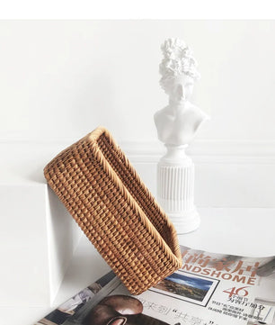 Canasto tejido rectangular Harbor Weave · Organizador multiuso