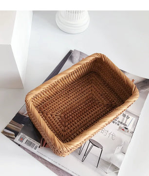 Canasto tejido rectangular Harbor Weave · Organizador multiuso