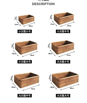 Canasto tejido rectangular Harbor Weave · Organizador multiuso
