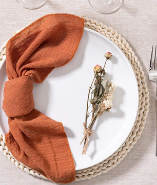 SoftHue Servilletas de algodón 32×32 cm · Set de 6 piezas reutilizables