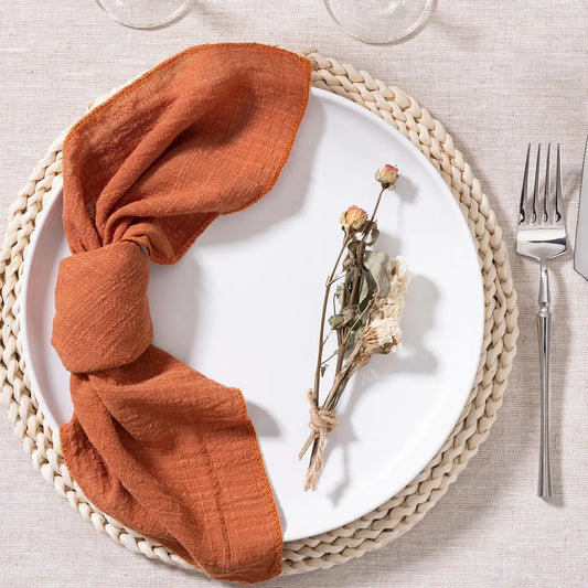 SoftHue Servilletas de algodón 32×32 cm · Set de 6 piezas reutilizables