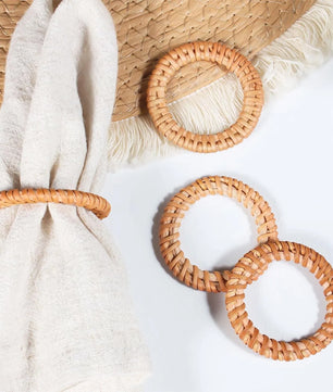 Anillo de servilleta transfronterizo, nueva hebilla de servilleta tejida de madera, anillo de servilleta de ratán creativo, mesa de restaurante de Hotel Amazon