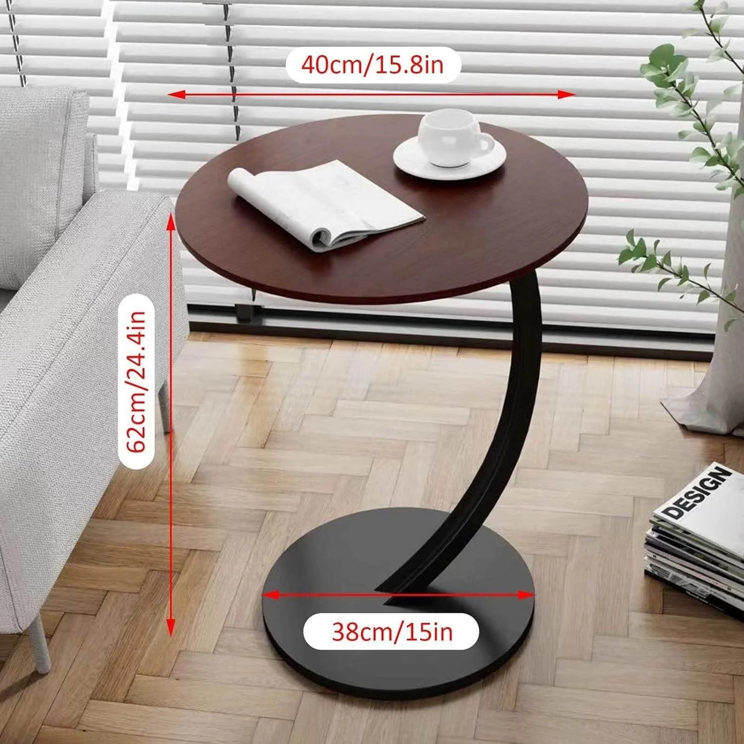 Mesa De Centro Lateral Living Vanguardia Madera Nactural