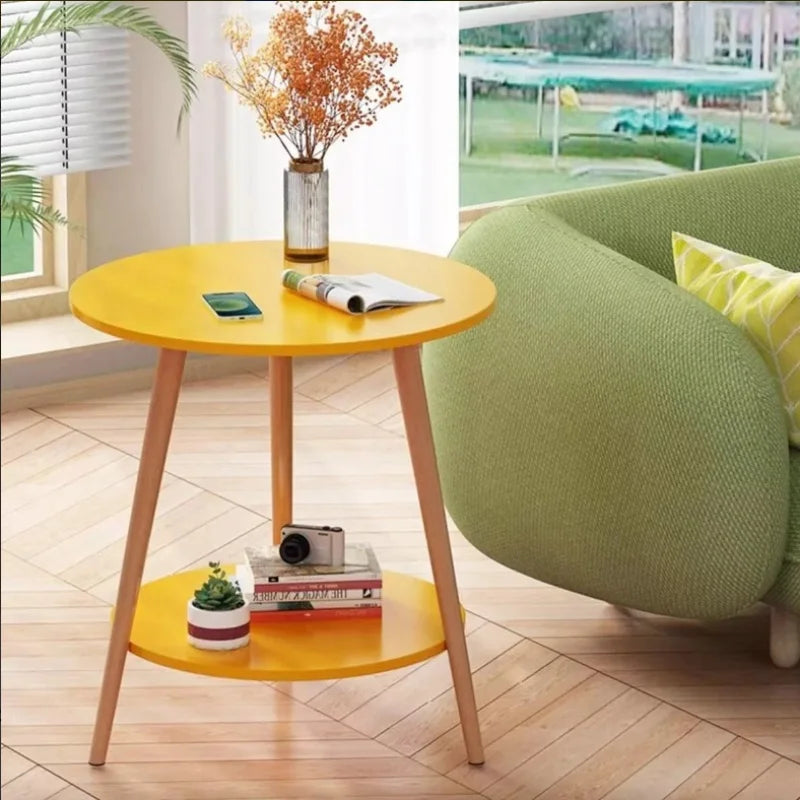 Mesita de noche mesa redonda 2 Nivelecapa mesa centro 50×40cm