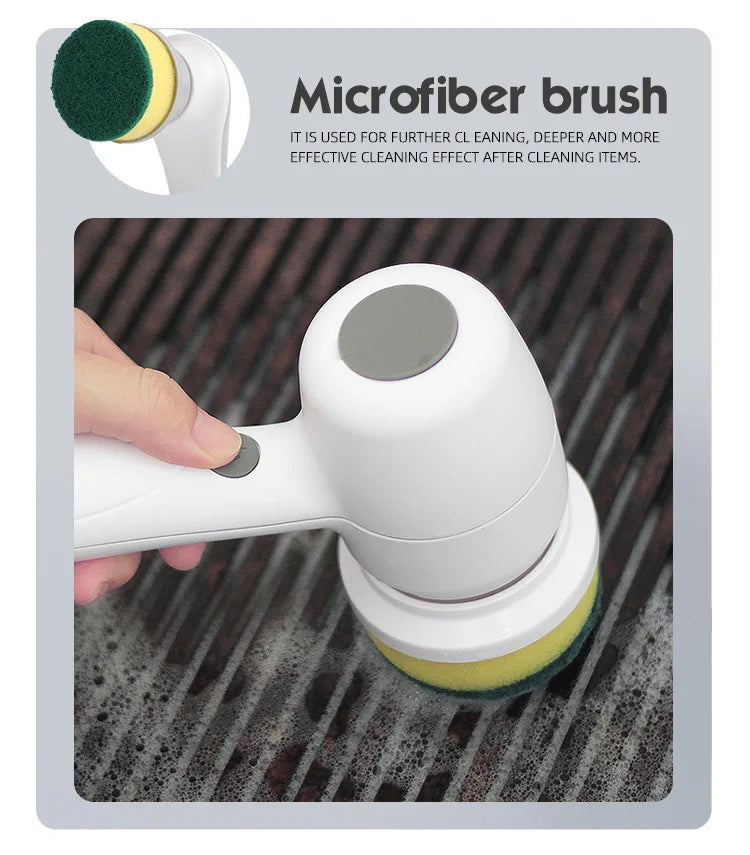 Limpiador de cepillo eléctrico multifuncional 3 en 1, cepillo de limpieza giratorio para fregadero de baño, cocina, ventana, Coche