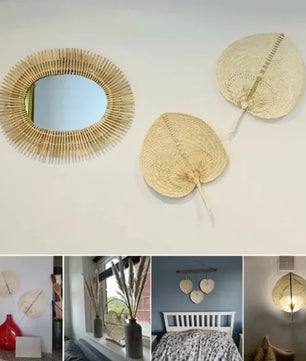 Abanico tejido Aria Palm · Hecho a mano en bambú