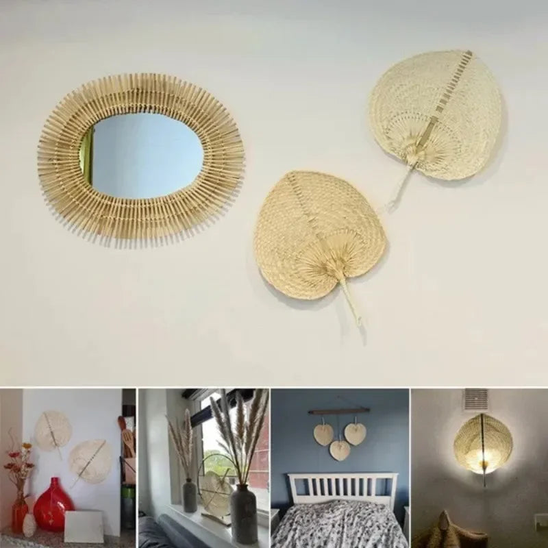 Abanico tejido Aria Palm · Hecho a mano en bambú