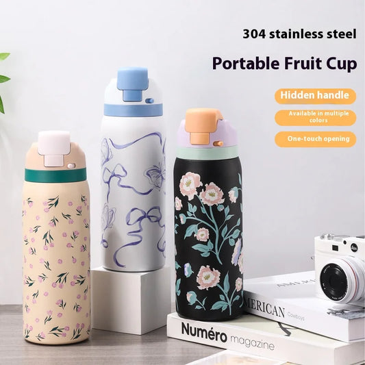 Nueva taza aislada de acero inoxidable más vendida, taza de agua deportiva portátil de gran capacidad disponible en varios colores