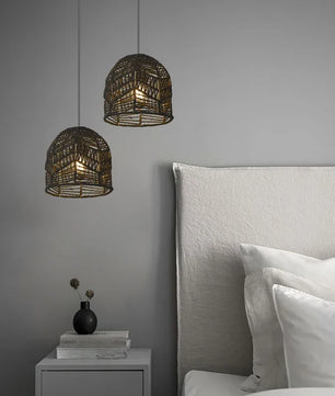 Lámpara colgante bambú