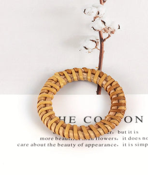 Anillo de servilleta transfronterizo, nueva hebilla de servilleta tejida de madera, anillo de servilleta de ratán creativo, mesa de restaurante de Hotel Amazon