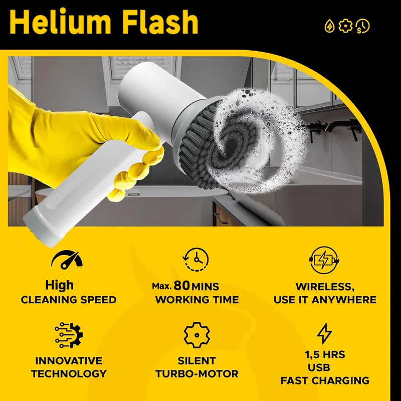 Cepillo de limpieza eléctrico multiusos, utensilios de cocina, cepillos para el cabello, escoba de baño, inodoro, fregonas giratorias inalámbricas para el hogar