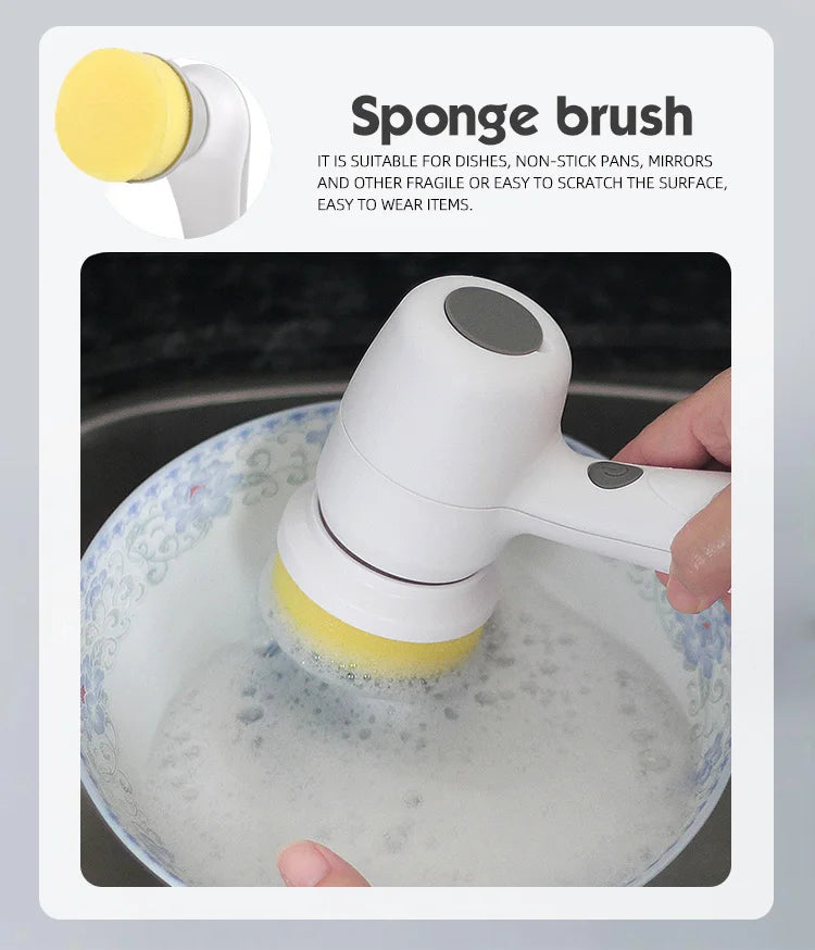 Limpiador de cepillo eléctrico multifuncional 3 en 1, cepillo de limpieza giratorio para fregadero de baño, cocina, ventana, Coche