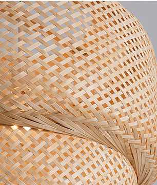 LoomLayer Pantalla de lámpara colgante · Bambú tejido natural