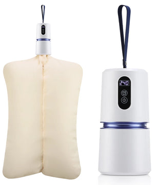 WarmShell Secador de ropa portátil · Manos libres con enchufe chileno