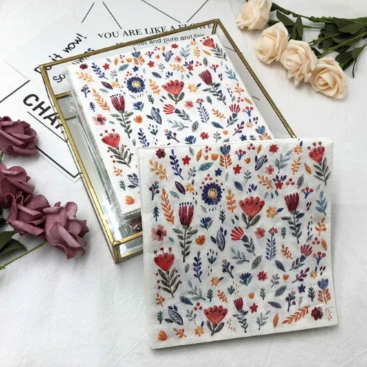 Servilletas Bloom & Brunch · 16,5 x 16,5 cm en papel premium