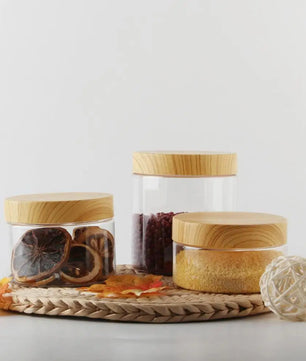 Jarras con tapa de madera anti humedad