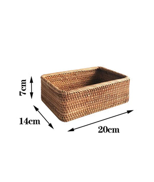 Canasto tejido rectangular Harbor Weave · Organizador multiuso