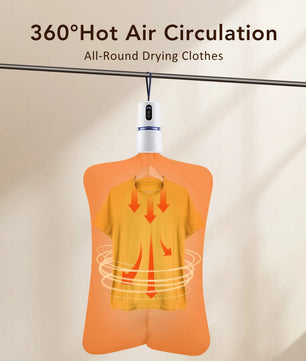 WarmShell Secador de ropa portátil · Manos libres con enchufe chileno