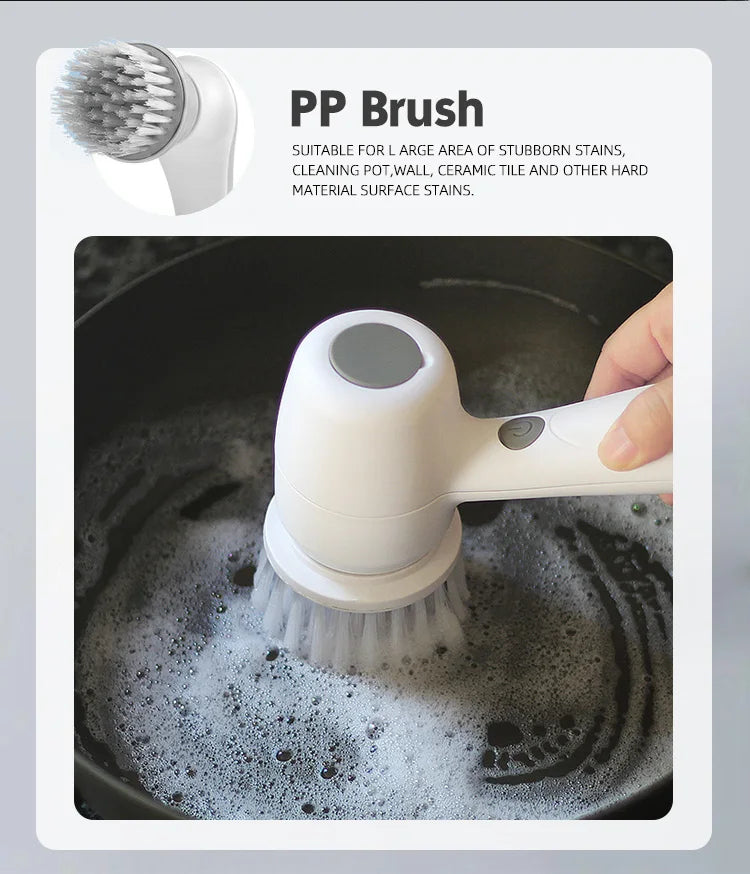 Limpiador de cepillo eléctrico multifuncional 3 en 1, cepillo de limpieza giratorio para fregadero de baño, cocina, ventana, Coche