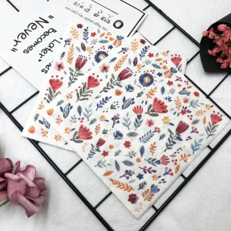 Servilletas Bloom & Brunch · 16,5 x 16,5 cm en papel premium