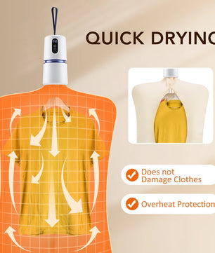 WarmShell Secador de ropa portátil · Manos libres con enchufe chileno