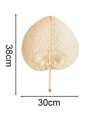 Abanico tejido Aria Palm · Hecho a mano en bambú