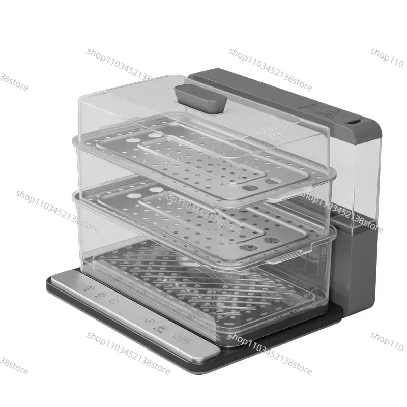 VaporFold Vaporizador eléctrico plegable · Buffet de triple bandeja