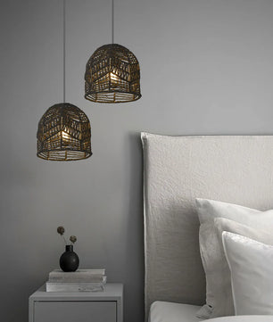 Lámpara colgante bambú