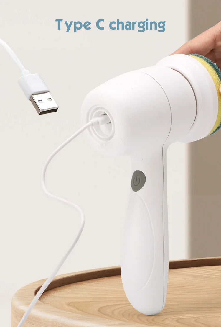 Limpiador de cepillo eléctrico multifuncional 3 en 1, cepillo de limpieza giratorio para fregadero de baño, cocina, ventana, Coche