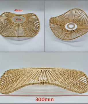 Pantalla de lámpara estilo ratán