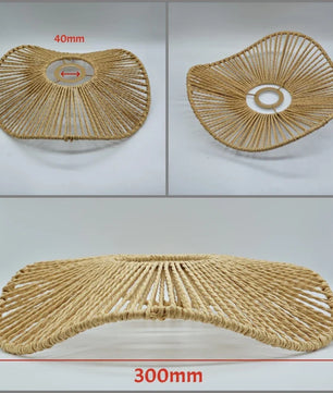 Pantalla de lámpara colgante Canyon Weave Paper Rattan-Style · Vintage rústica