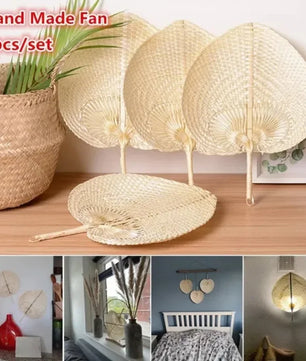 Abanico tejido Aria Palm · Hecho a mano en bambú