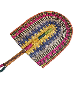 Abanico tejido de algas marinas para decoración de pared, abanico de paja de mano resistente, estilo nórdico, africano, portátil, ideal para fiesta