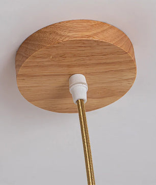 LoomLayer Pantalla de lámpara colgante · Bambú tejido natural