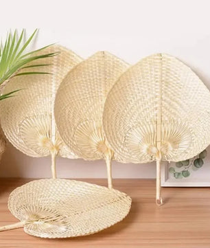 Abanico tejido Aria Palm · Hecho a mano en bambú