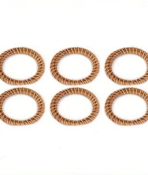 Anillo de servilleta transfronterizo, nueva hebilla de servilleta tejida de madera, anillo de servilleta de ratán creativo, mesa de restaurante de Hotel Amazon