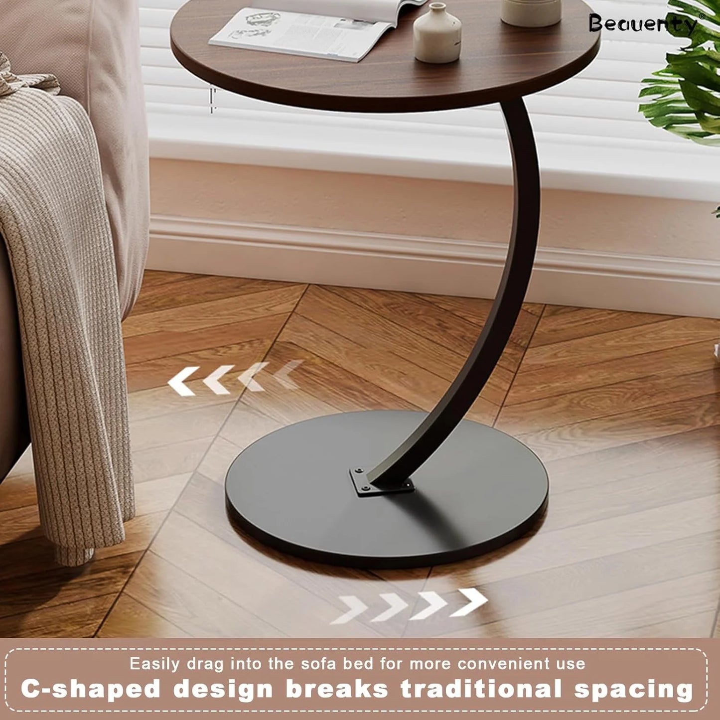 Mesa De Centro Lateral Living Vanguardia Madera Nactural