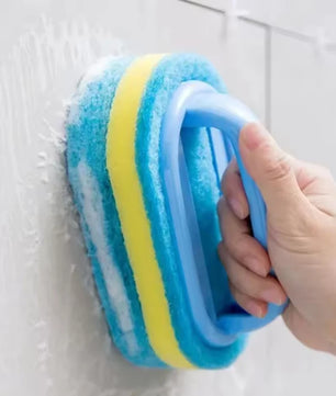 CleanGrip Scrub · Esponja de limpieza con mango · Superficie multiuso