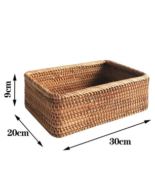 Canasto tejido rectangular Harbor Weave · Organizador multiuso