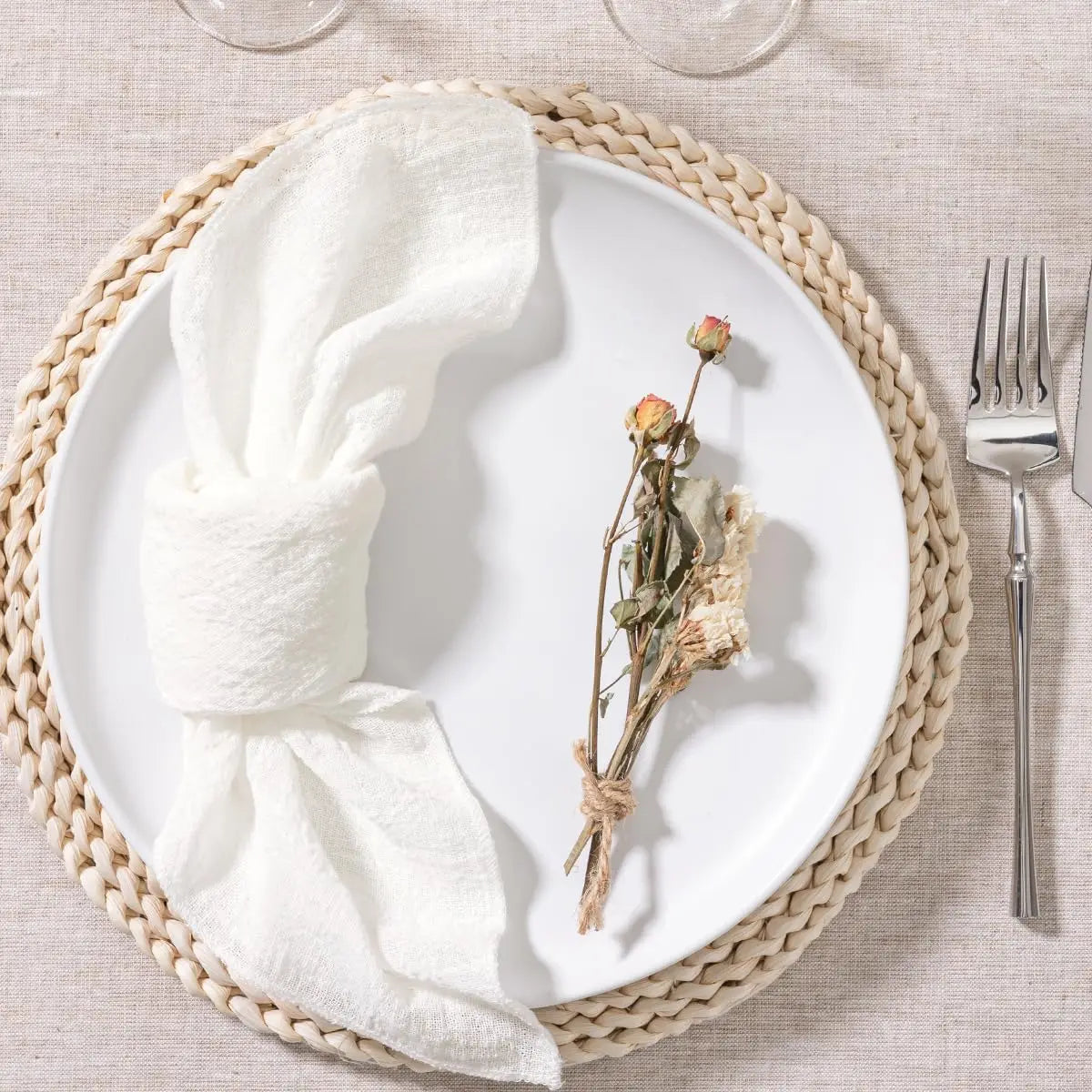 SoftHue Servilletas de algodón 32×32 cm · Set de 6 piezas reutilizables