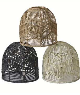 LoomLayer Pantalla de lámpara colgante · Bambú tejido natural