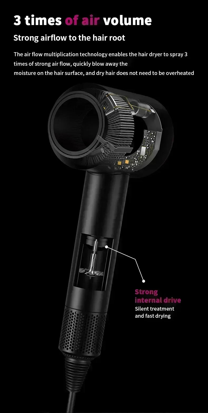 NovaVibe Secador de pelo iónico · Profesional liviano