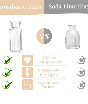 Florero de vidrio Crystal Reed · Transparente