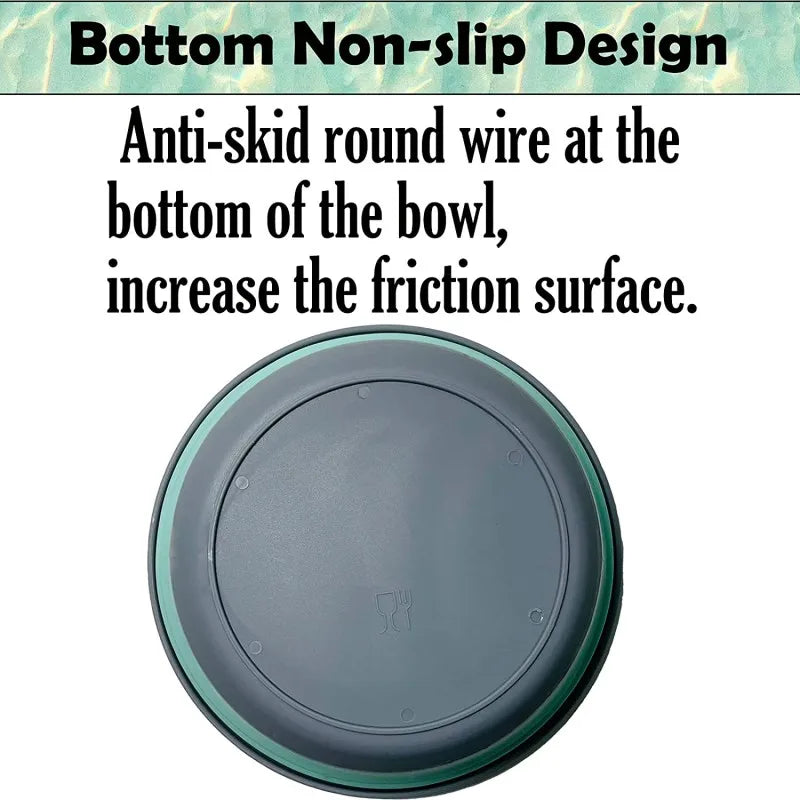 3 unids/set cuenco de Camping plegable de silicona, fiambrera, ensaladera, tapa, contenedor de almacenamiento de alimentos expandible, caja Bento