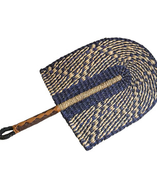 Abanico tejido de algas marinas para decoración de pared, abanico de paja de mano resistente, estilo nórdico, africano, portátil, ideal para fiesta