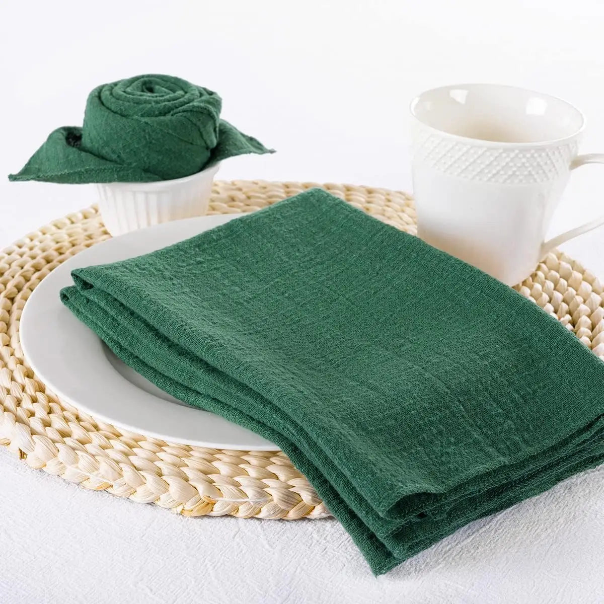 SoftHue Servilletas de algodón 32×32 cm · Set de 6 piezas reutilizables