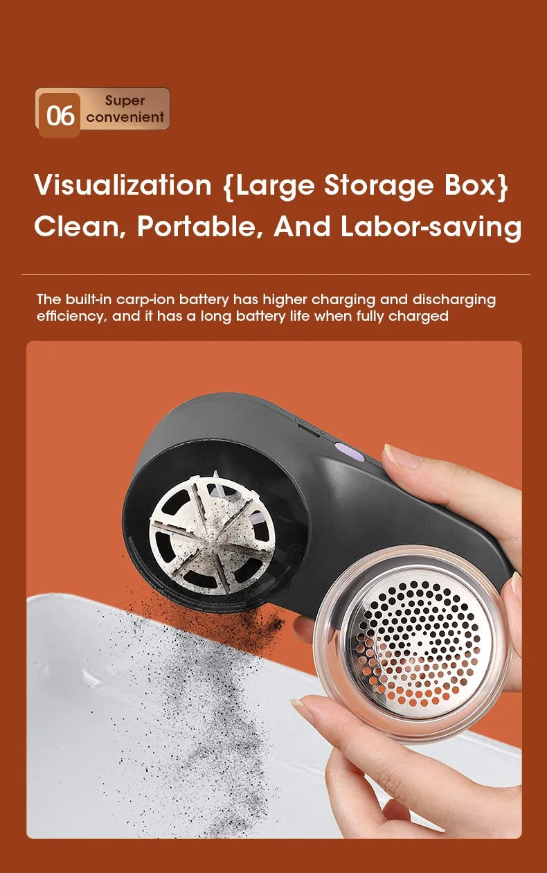 Quitapelusas eléctrico SoftGuard · Recargable USB